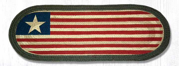 13"x36" Original Flag Oval Patch Runner