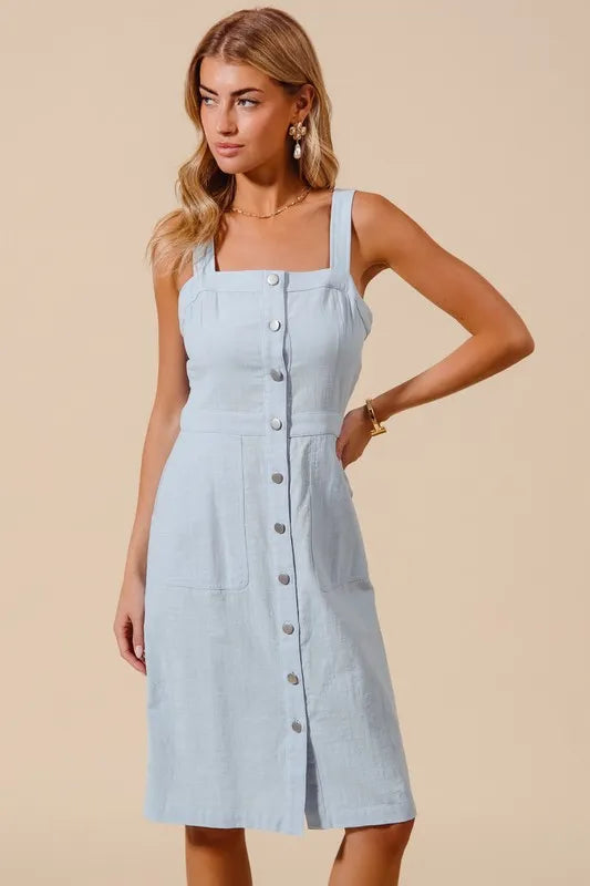 SO ME Button Down Pocket Front Pinafore Dress Barbs Country Creations SO ME Button Down Pocket Front Pinafore Dress Barbs Country Creations