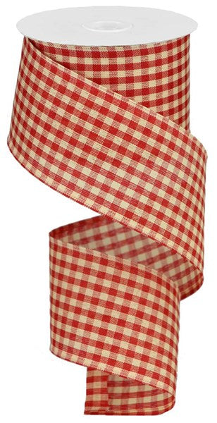 2.5"X10yd Primitive Gingham Check , RG0132154