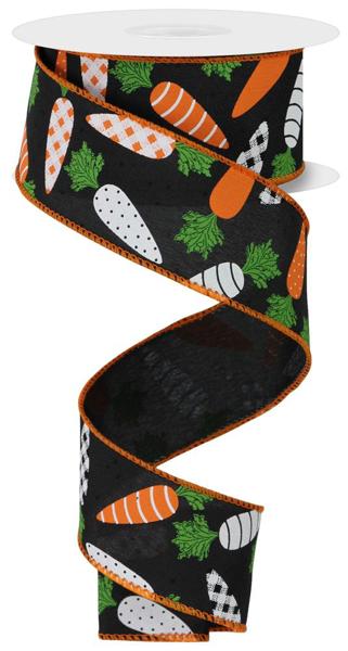 1.5" X 10Yd Patterned Carrots On Pg Fabric