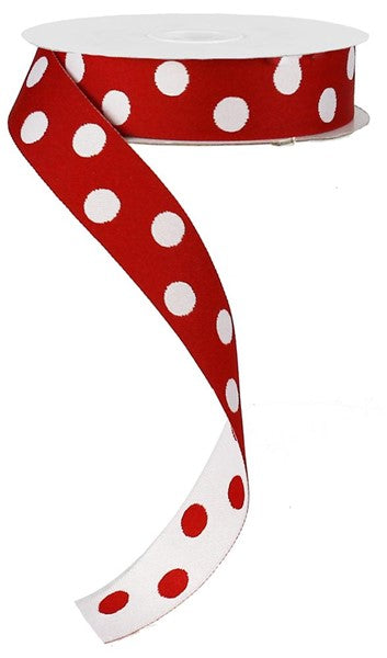 1"X10yd Polka Dot Satin
