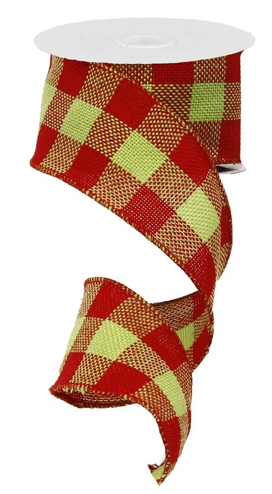 2.5"X 10 yd Faux Burlap Check