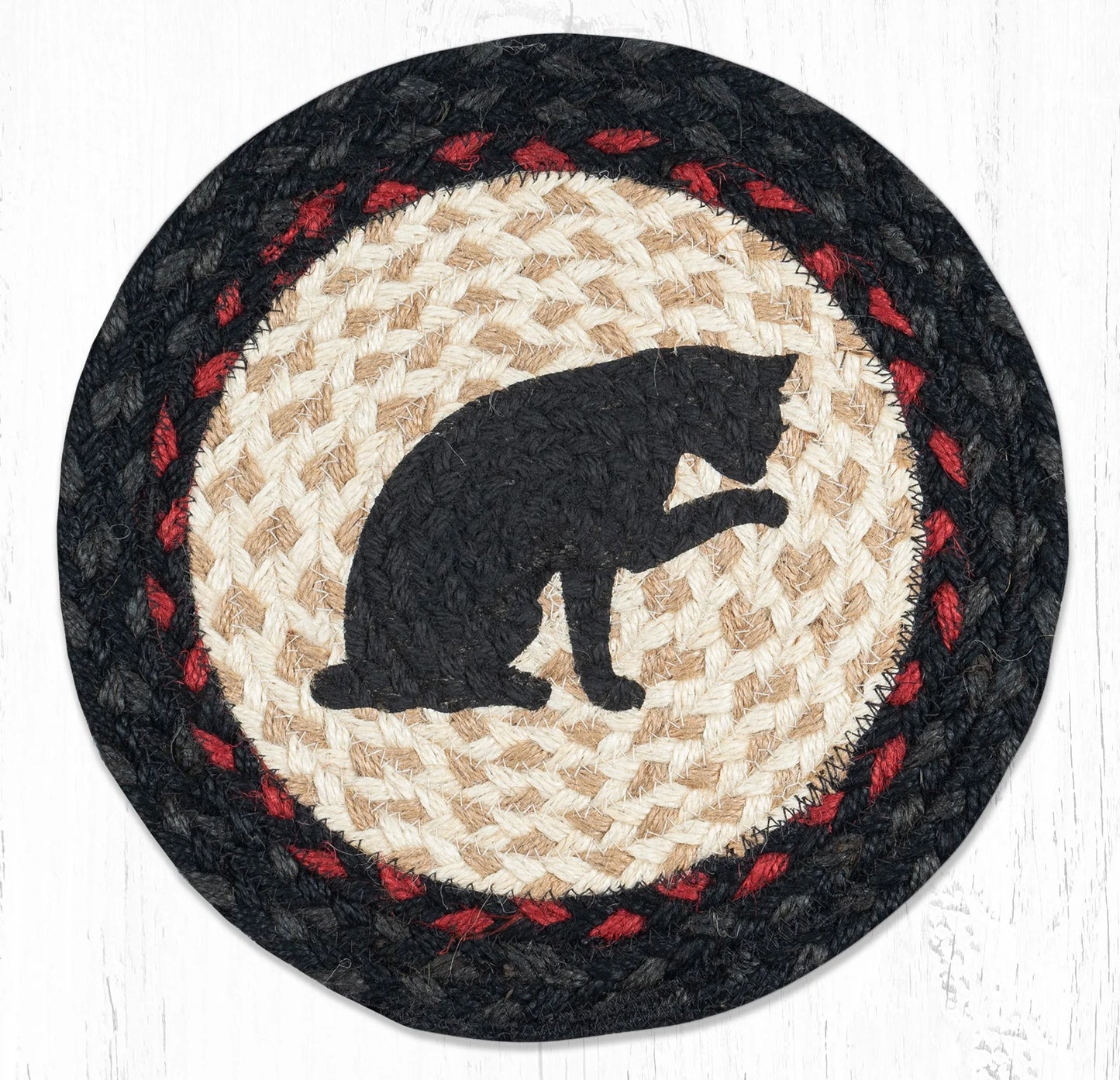 10" Round Printed Trivet with Cat Design