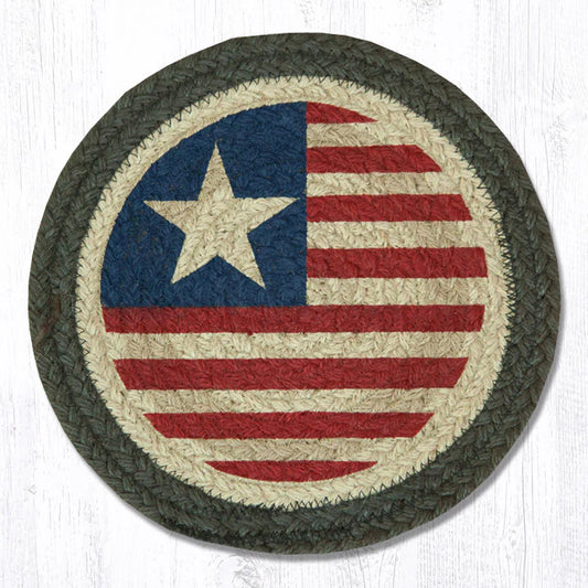 10" Round Printed Trivet with Original Flag Design