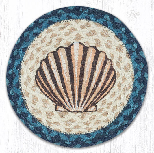 10" Round Printed Trivet with Scallop Design