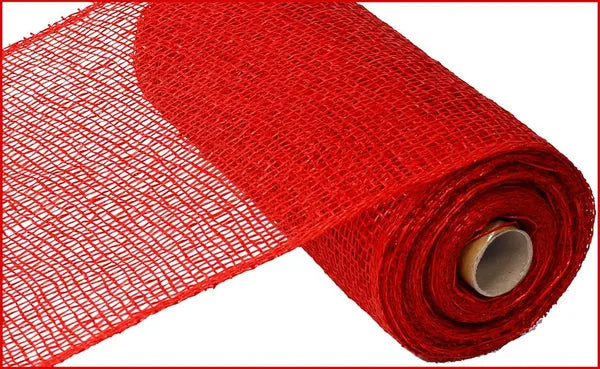 10" x 10yd Poly Burlap Mesh RED