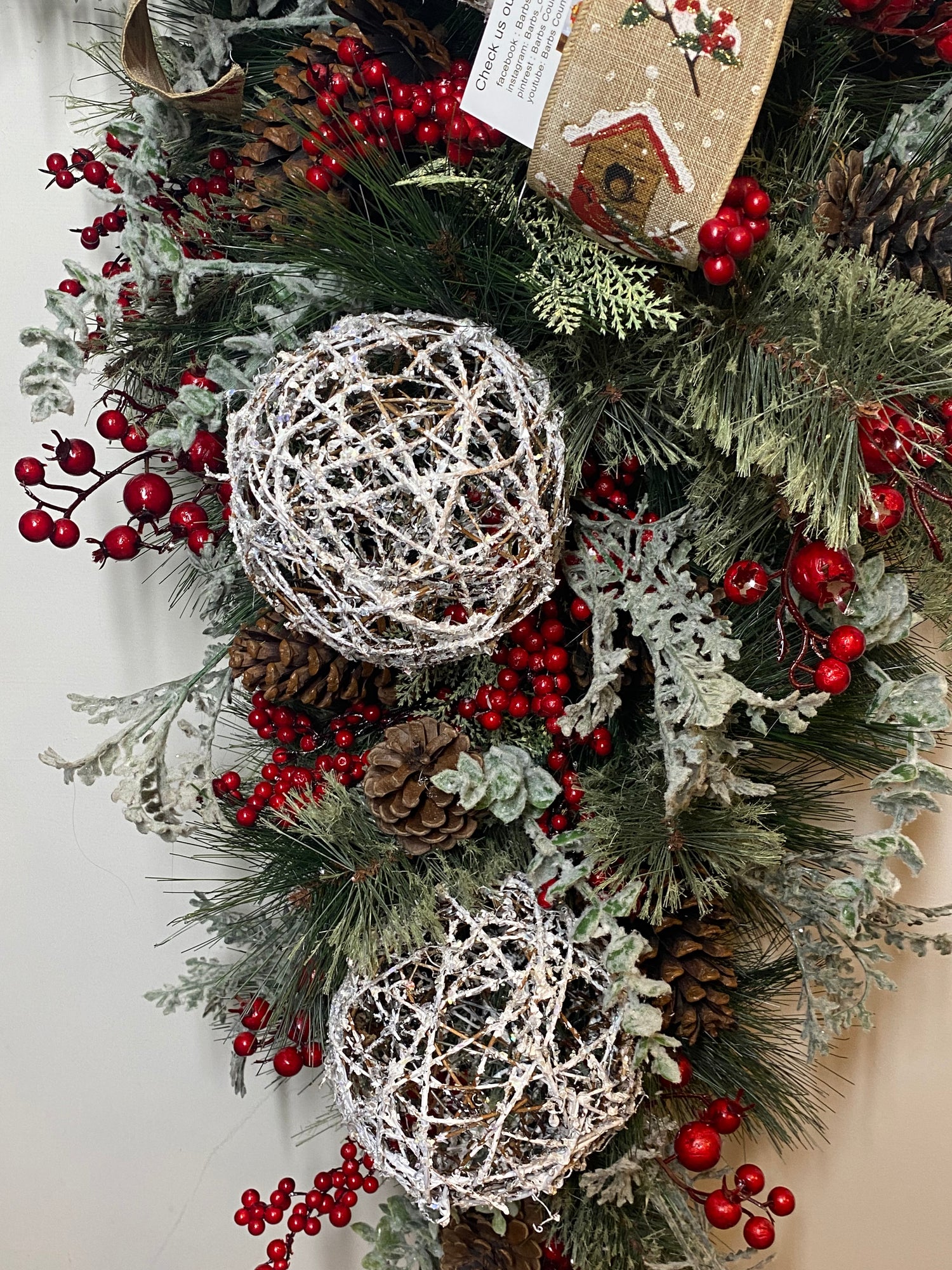 Christmas Swag, Rustic Christmas swag