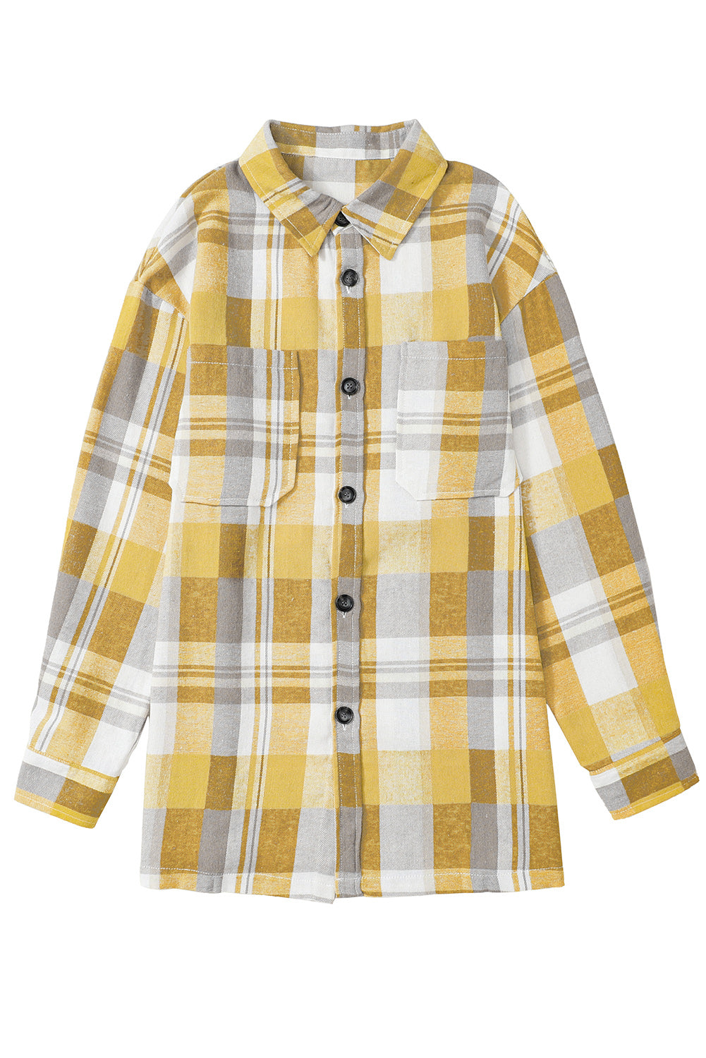 Pink Plaid Button Up Patch Pocket Shirt