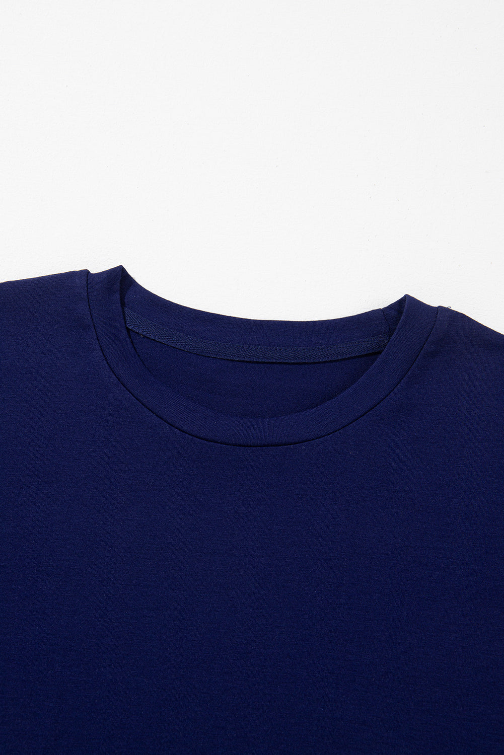 Khaki Casual Plain Crew Neck Tee