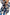 Sail Blue Abstract Floral Print Puff Sleeve Half Button Blouse