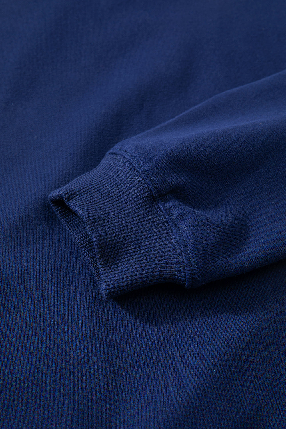 Gray Solid Fleece Lined Drop Shoulder Terry Sweatshirt
