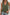 Jungle Green Half Button V Neck Patched Pocket Tank Top