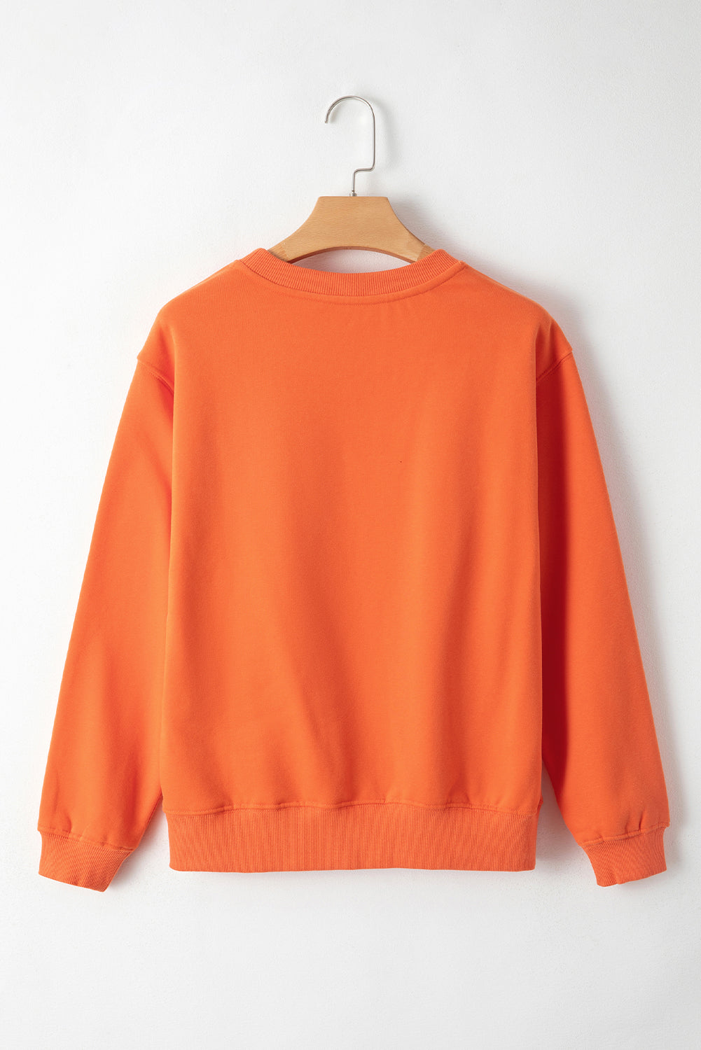 Gray Solid Fleece Lined Drop Shoulder Terry Sweatshirt