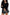 Black Solid Wavy Textured Slim Fit Long Sleeve T Shirt