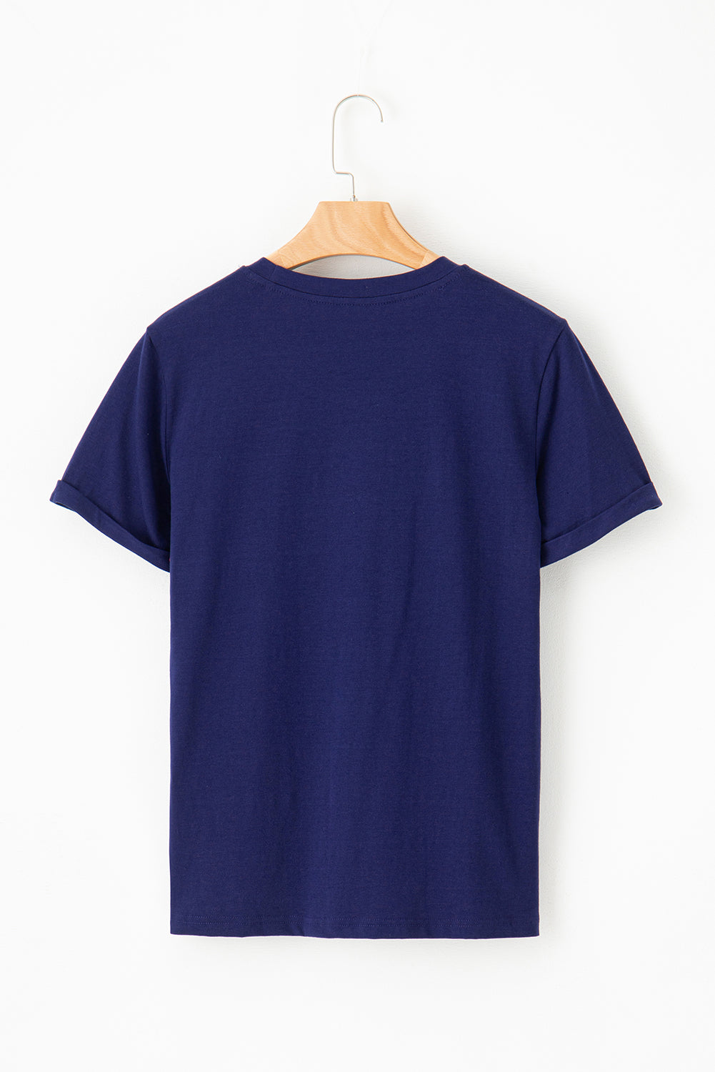 Khaki Casual Plain Crew Neck Tee