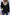Jet Stream Color Contrast Ribbed Loose Fit Long Sleeve Top