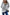 Jet Stream Color Contrast Ribbed Loose Fit Long Sleeve Top