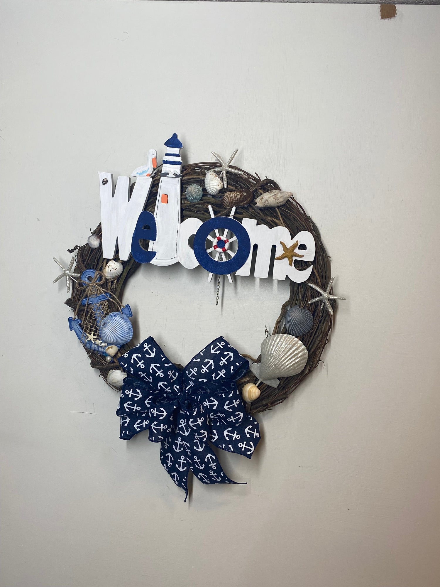 Welcome nautical beach wreath