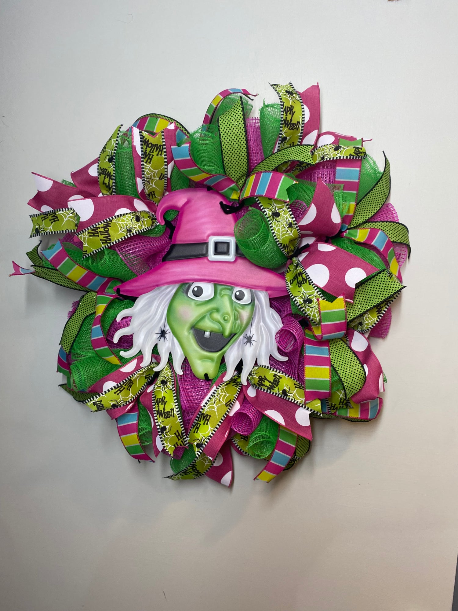 Halloween witch wreath, Halloween party decoration