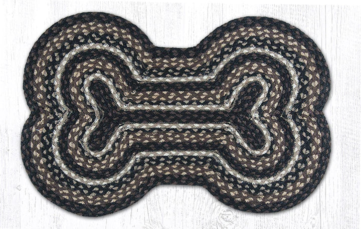 18x28"Mocha/Frappuccino Jute Braided Dog Bone Shaped Rug