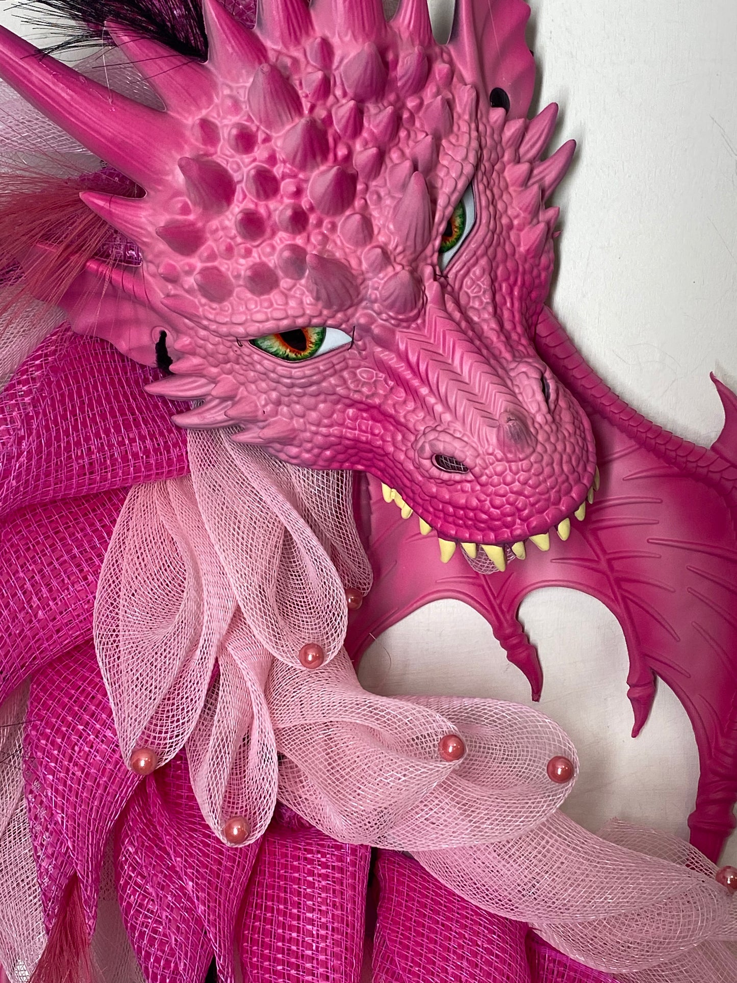 Pink dragon wall decor , Dragon wreath