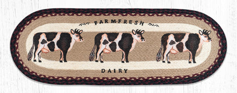 13x36" Farmhouse Cow Table Runner