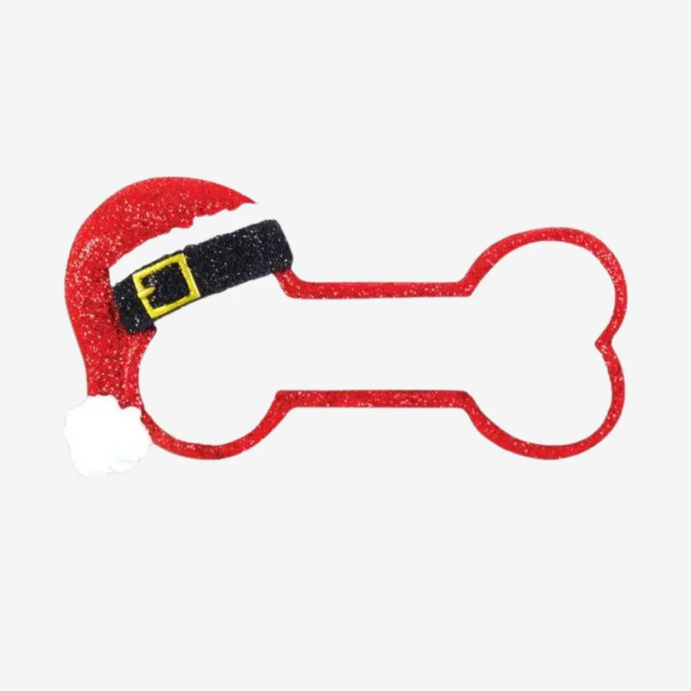Santa Dog Bone Personalized Christmas Ornament
