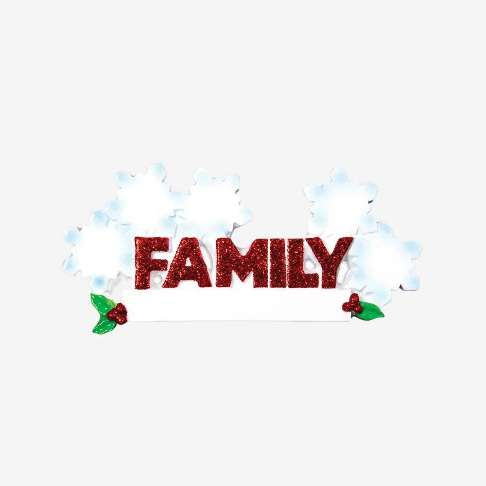 Word Family (with 5 Snowflakes) Christmas Ornament