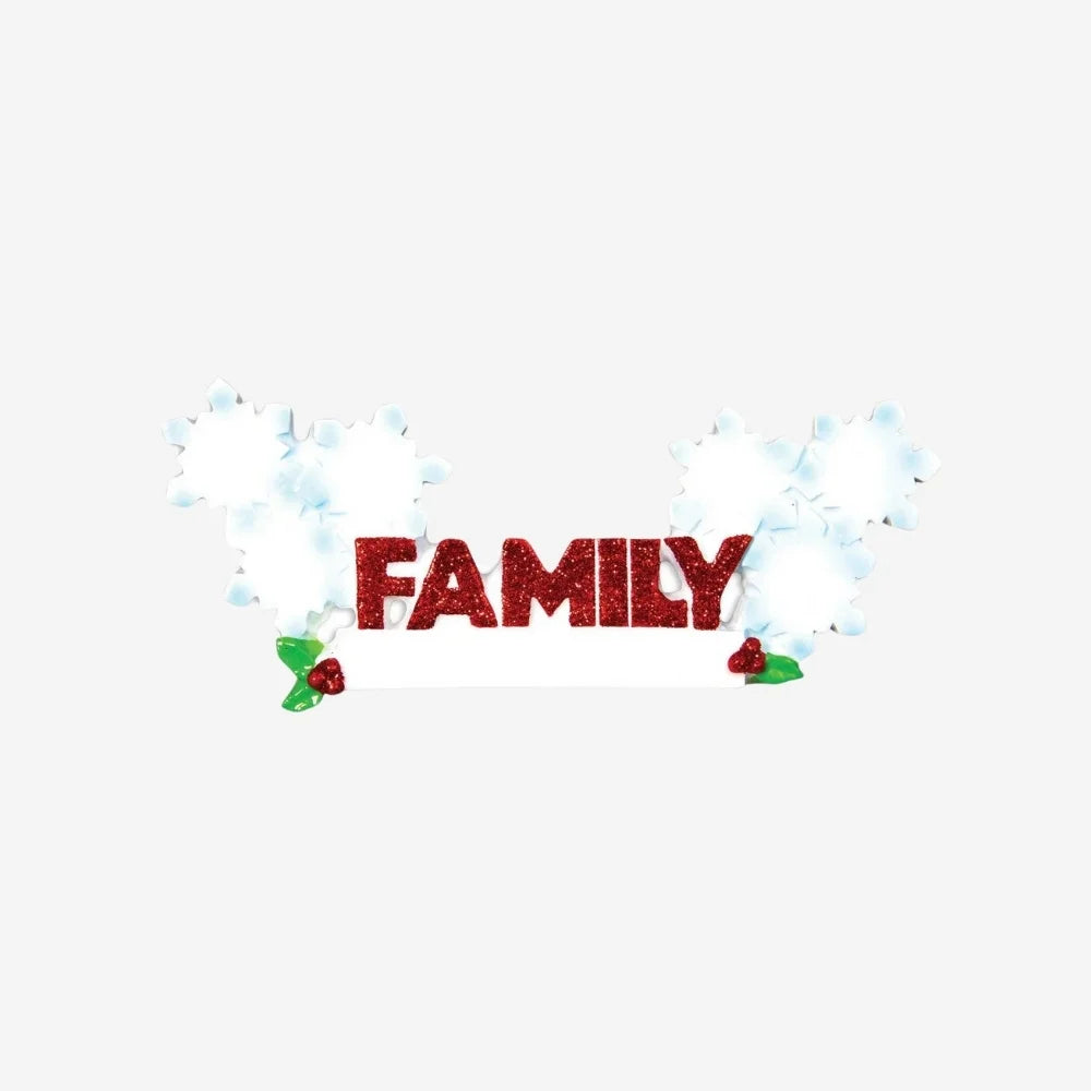 Word Family (with 6 Snowflakes) Christmas Ornament