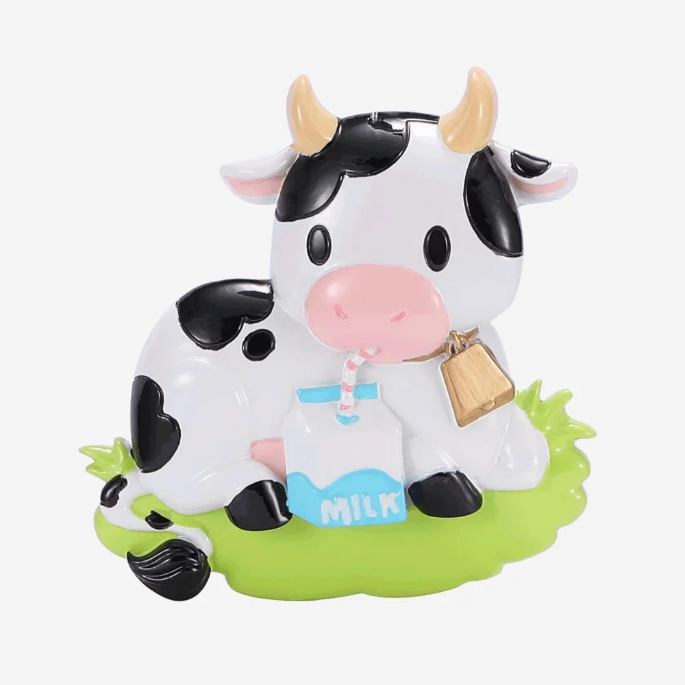 Traditional Cow Personalized Christmas Ornament