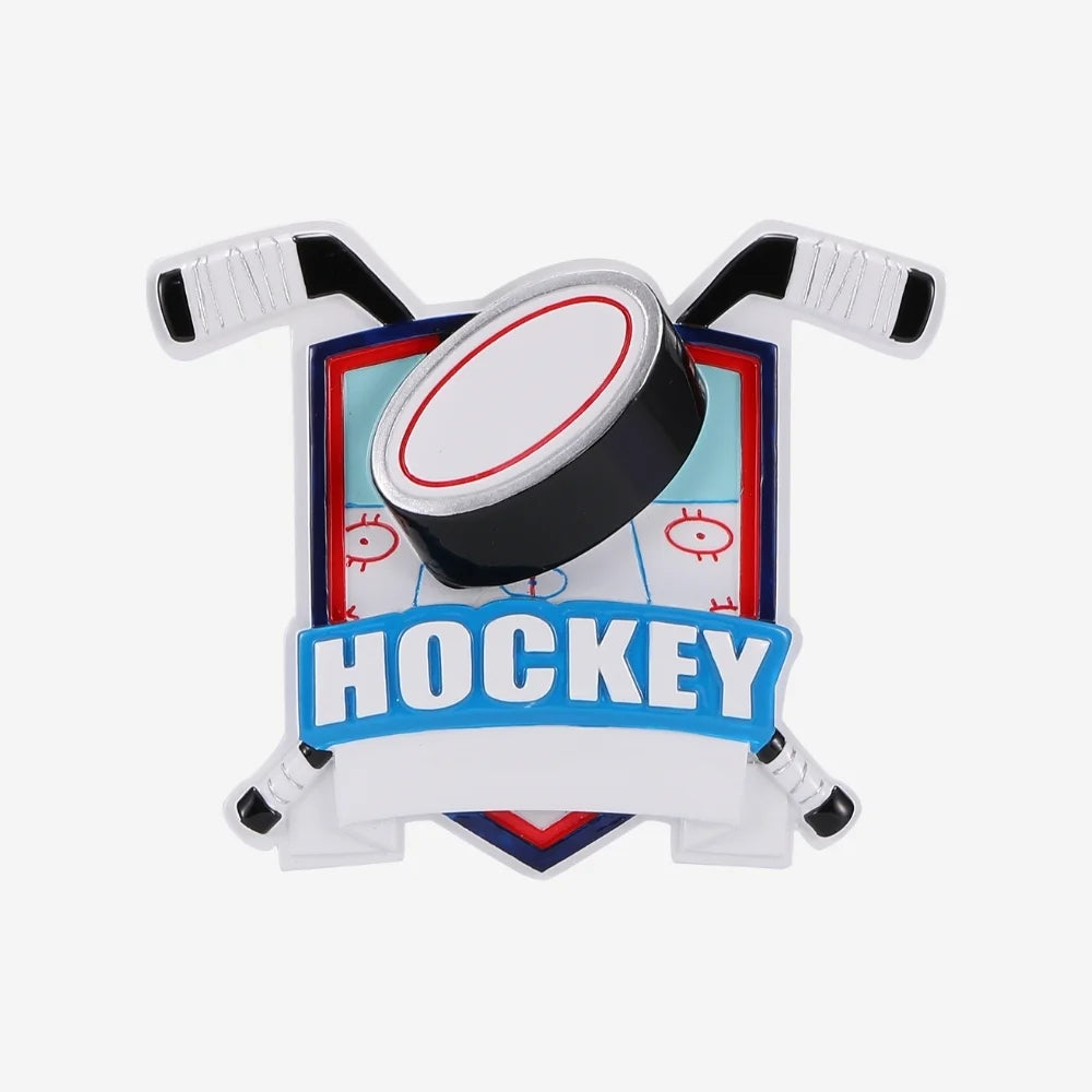 Hockey Shield Personalized Christmas Ornament