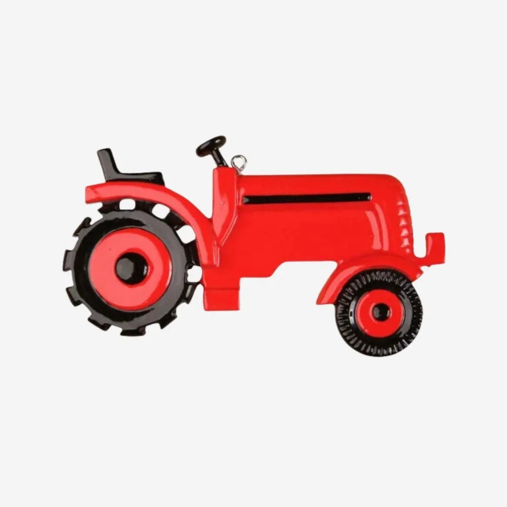 Red Tractor Personalized Christmas Ornament