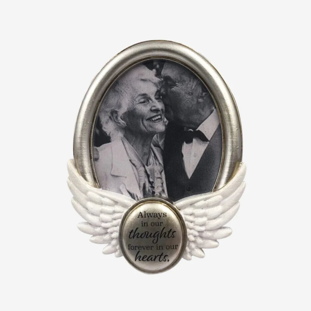 Always in our thoughts, forever in our hearts Personalized Picture Frame Christmas Ornament