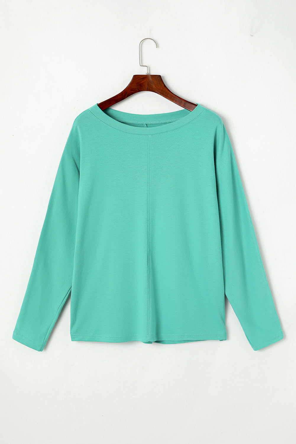 Brown Fiery Solid Color Patchwork Long Sleeve Top
