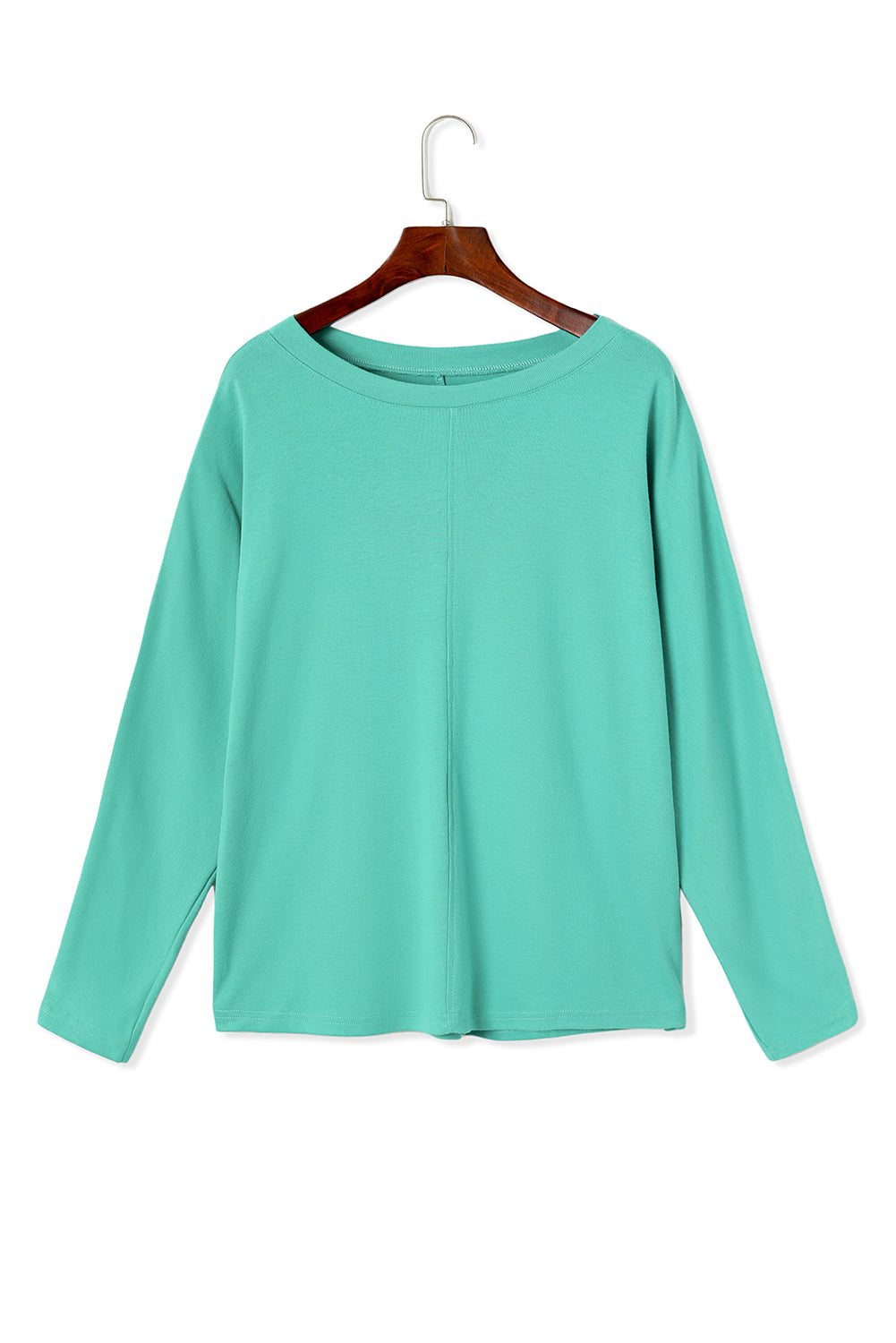 Brown Fiery Solid Color Patchwork Long Sleeve Top