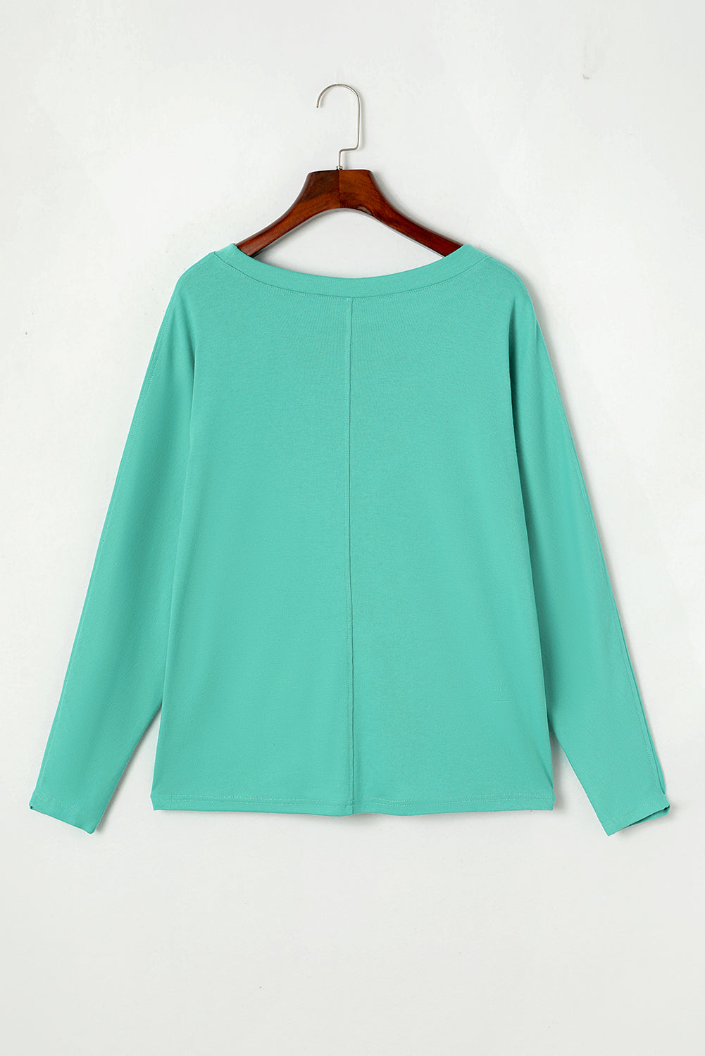 Brown Fiery Solid Color Patchwork Long Sleeve Top