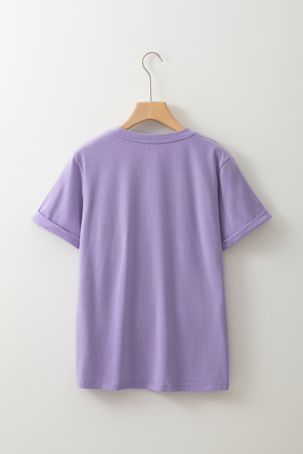 Khaki Casual Plain Crew Neck Tee