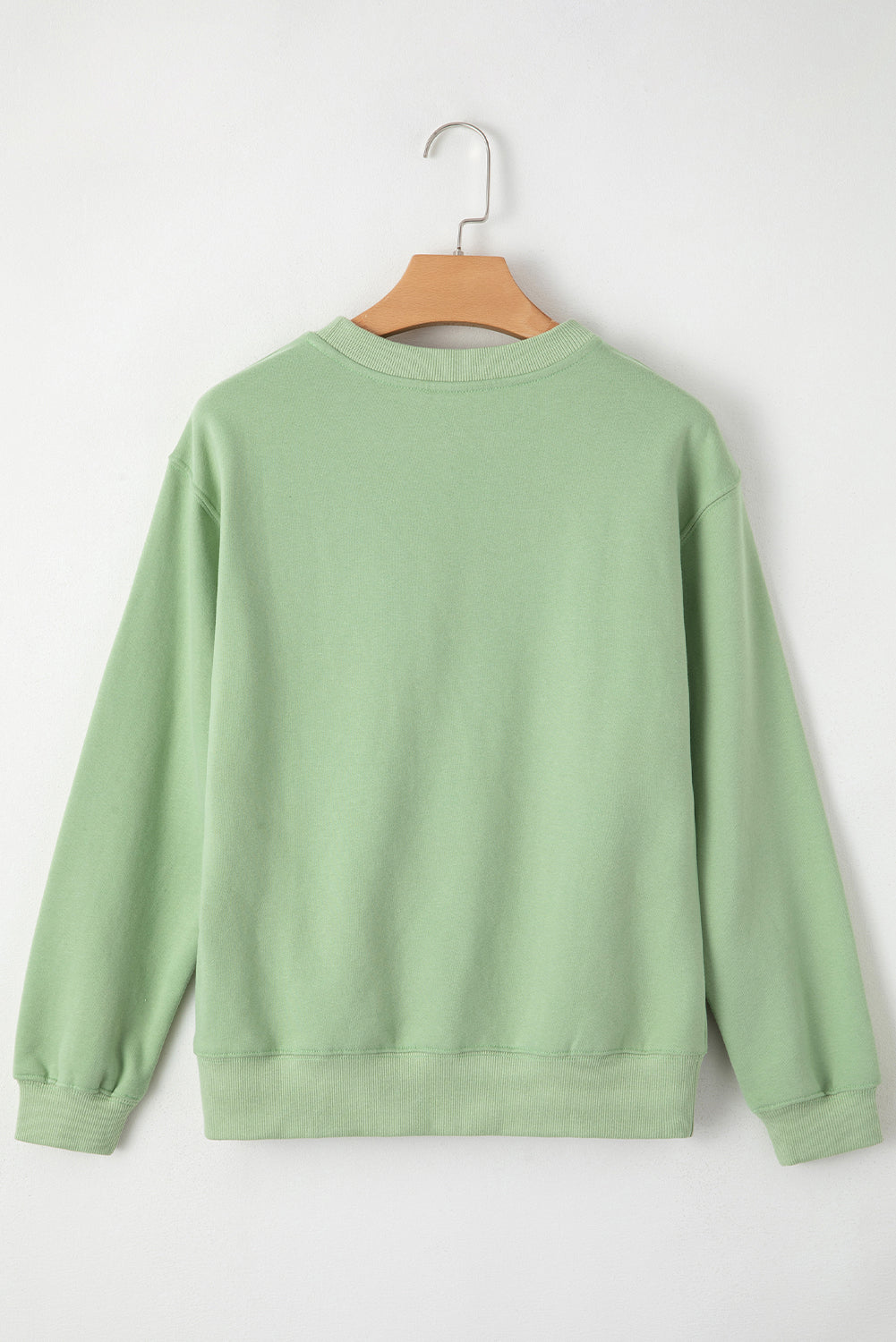 Gray Solid Fleece Lined Drop Shoulder Terry Sweatshirt