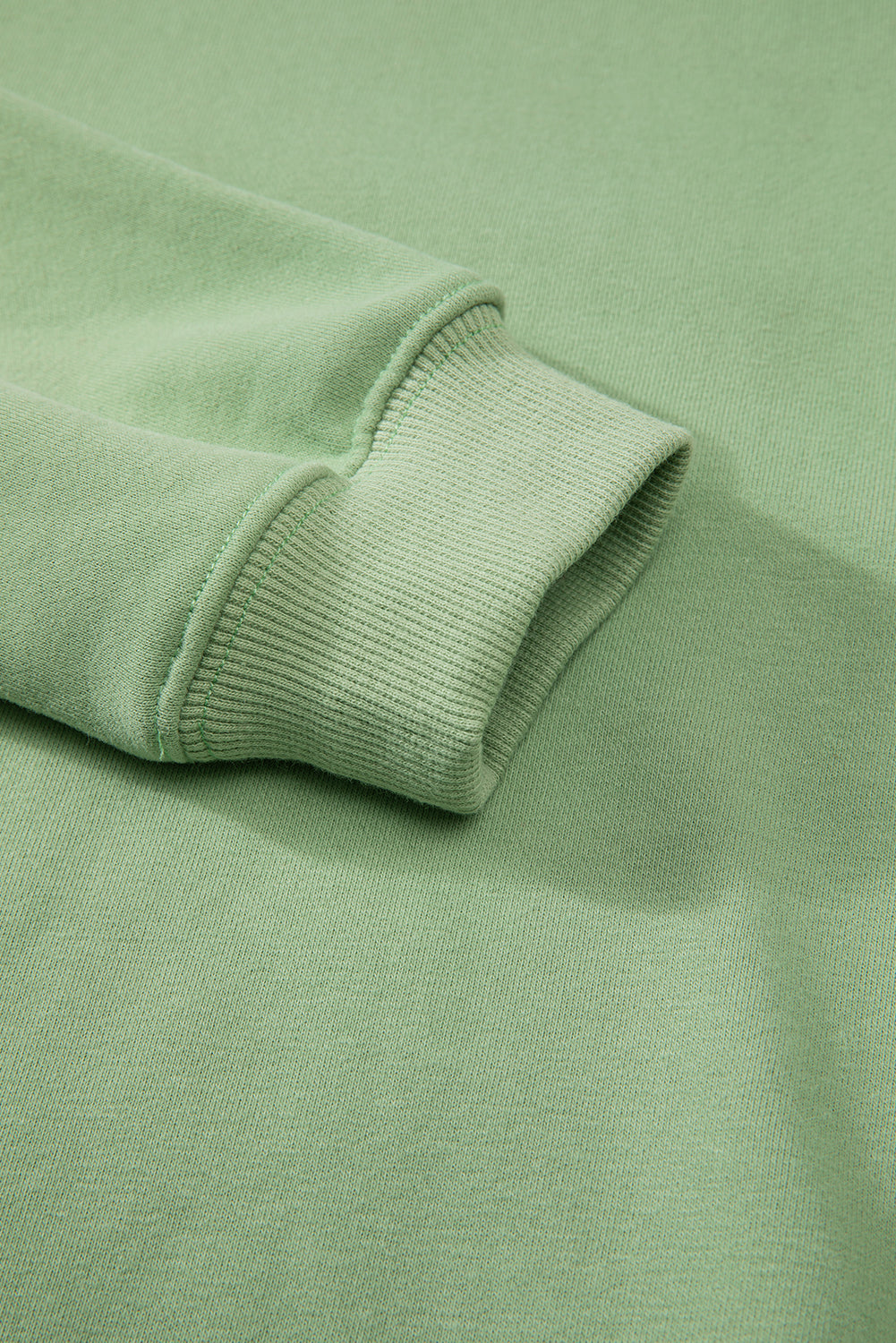 Gray Solid Fleece Lined Drop Shoulder Terry Sweatshirt