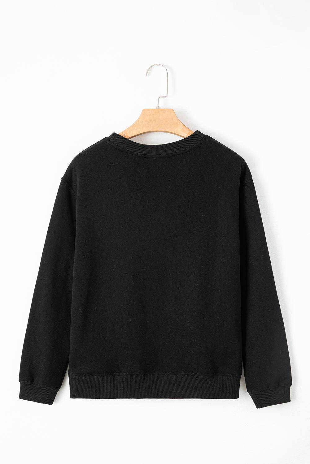 Gray Solid Fleece Lined Drop Shoulder Terry Sweatshirt