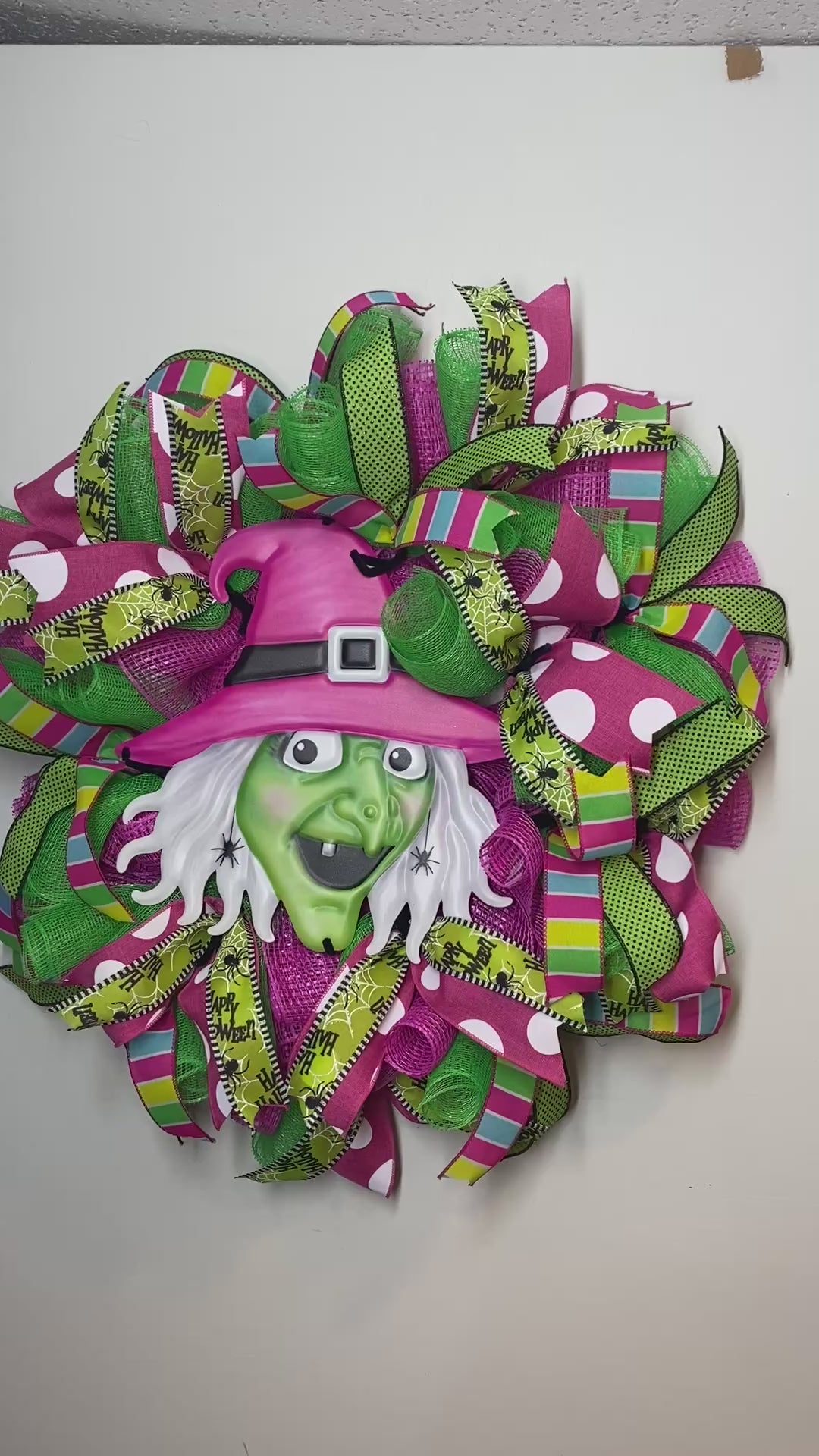 Halloween witch wreath, Halloween party decoration
