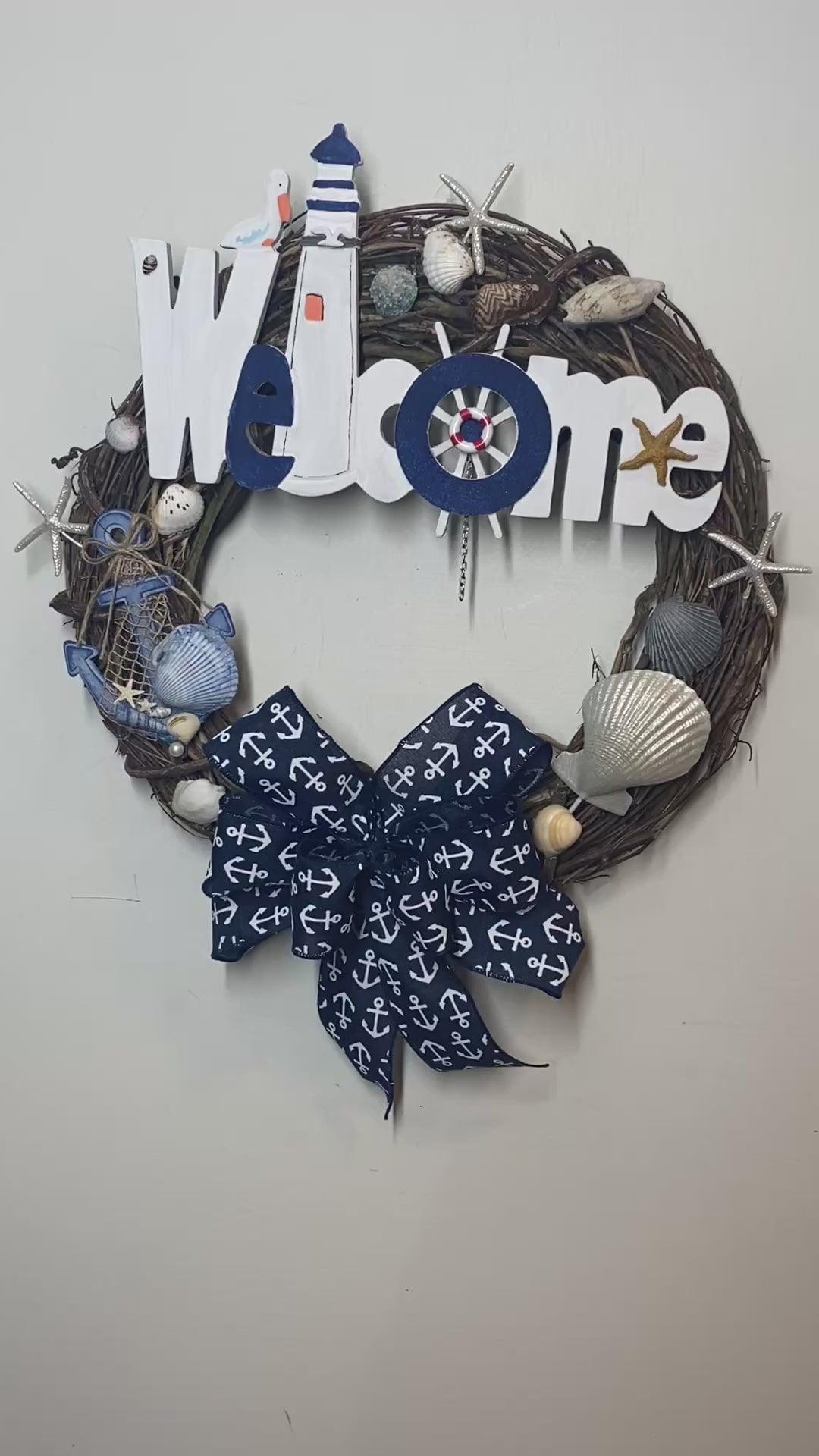 Welcome nautical beach wreath
