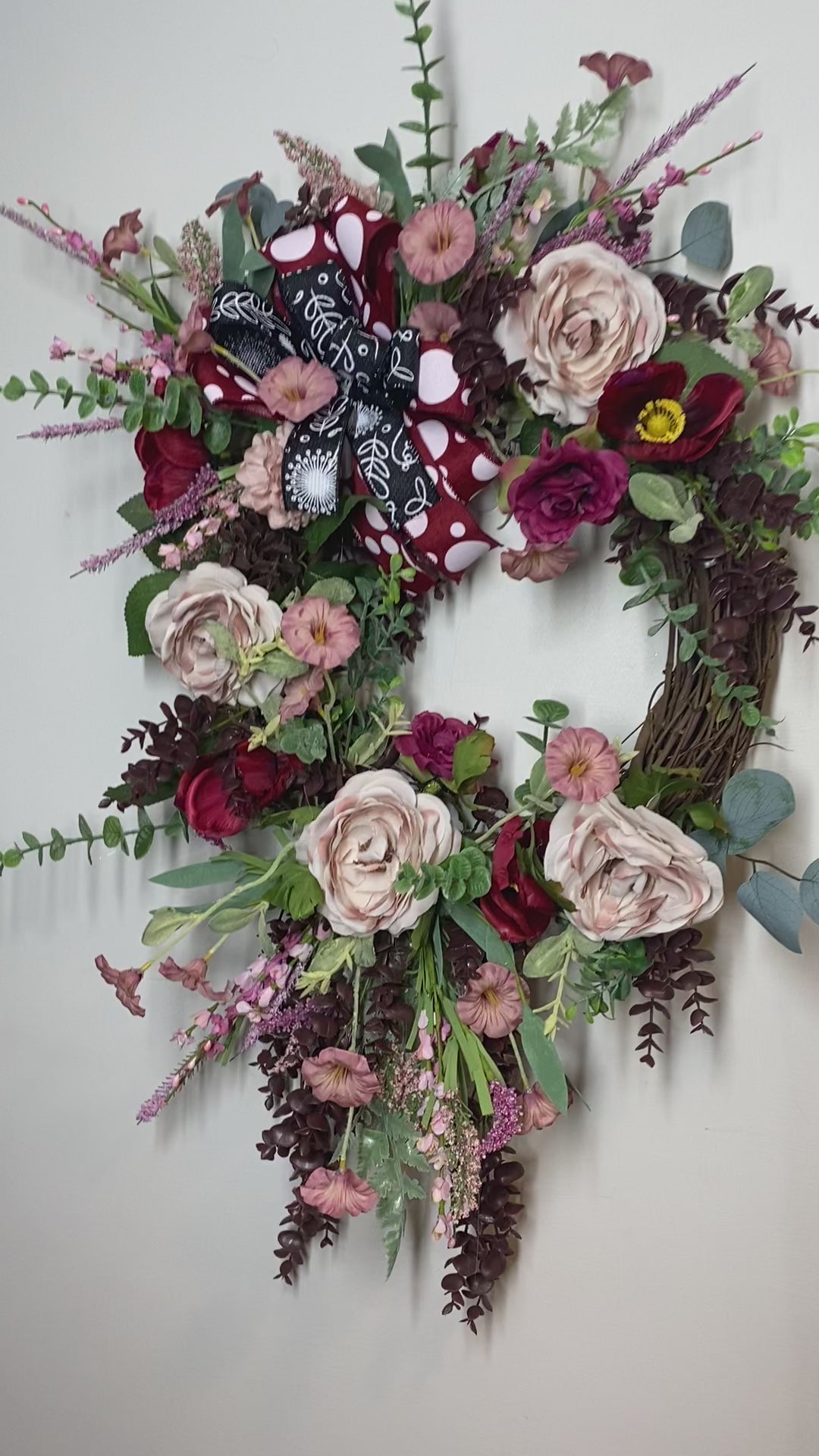Summer floral wreath