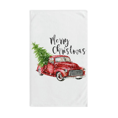 Red truck Christmas Hand Towel