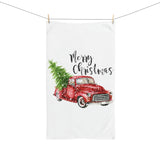 Red truck Christmas Hand Towel