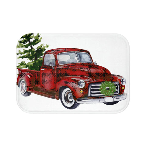 Red truck Bath Mat