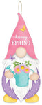 13.25"Hx5.75"L Happy Spring Gnome Shape , AP7121