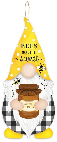 13.25"H X 5.75"L Bee/Sweet Gnome Shape