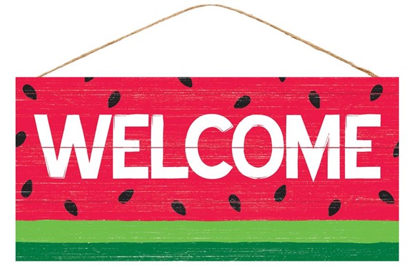 12.5"L X 6"H Welcome Watermelon
