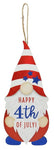 13.25"Hx5.75"L 4Th Of July Gnome Shape